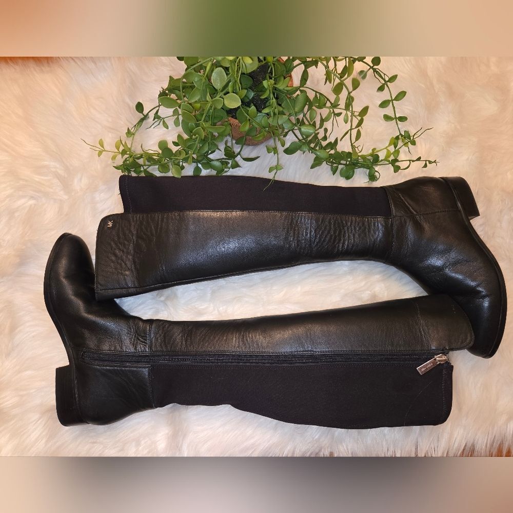 Michael Kors Black Leather Boots Size 6